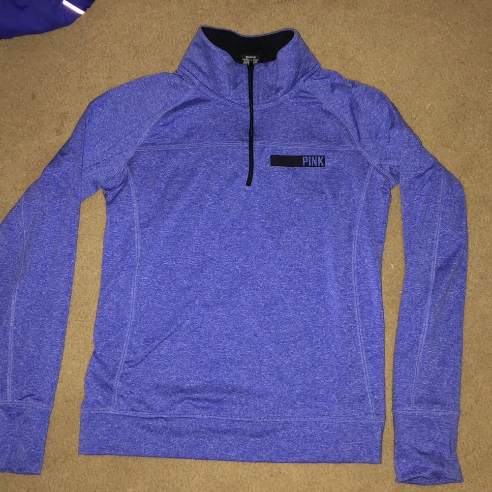 New pink half zipper sweatshirt